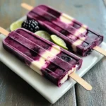 Blackberry Lime Cheesecake Popsicles