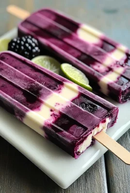 Blackberry Lime Cheesecake Popsicles