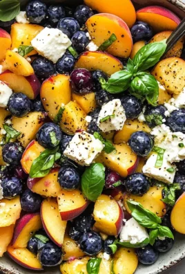 Blueberry Peach Feta Salad