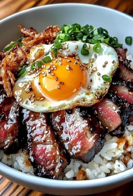 Char Siu Beef Bowl With Crispy Fried Shallots & Sunny-side