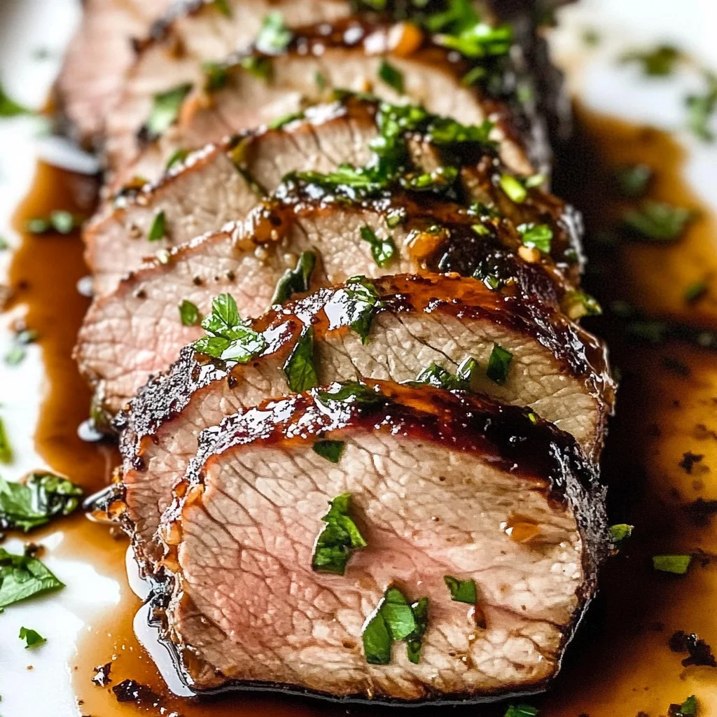 Garlic Balsamic Crusted beef Tenderloin