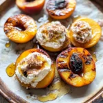 Grilled Peaches with Cinnamon Honey Ricotta