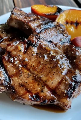 Juicy Grilled beef Chops with Spicy Peach Glaze