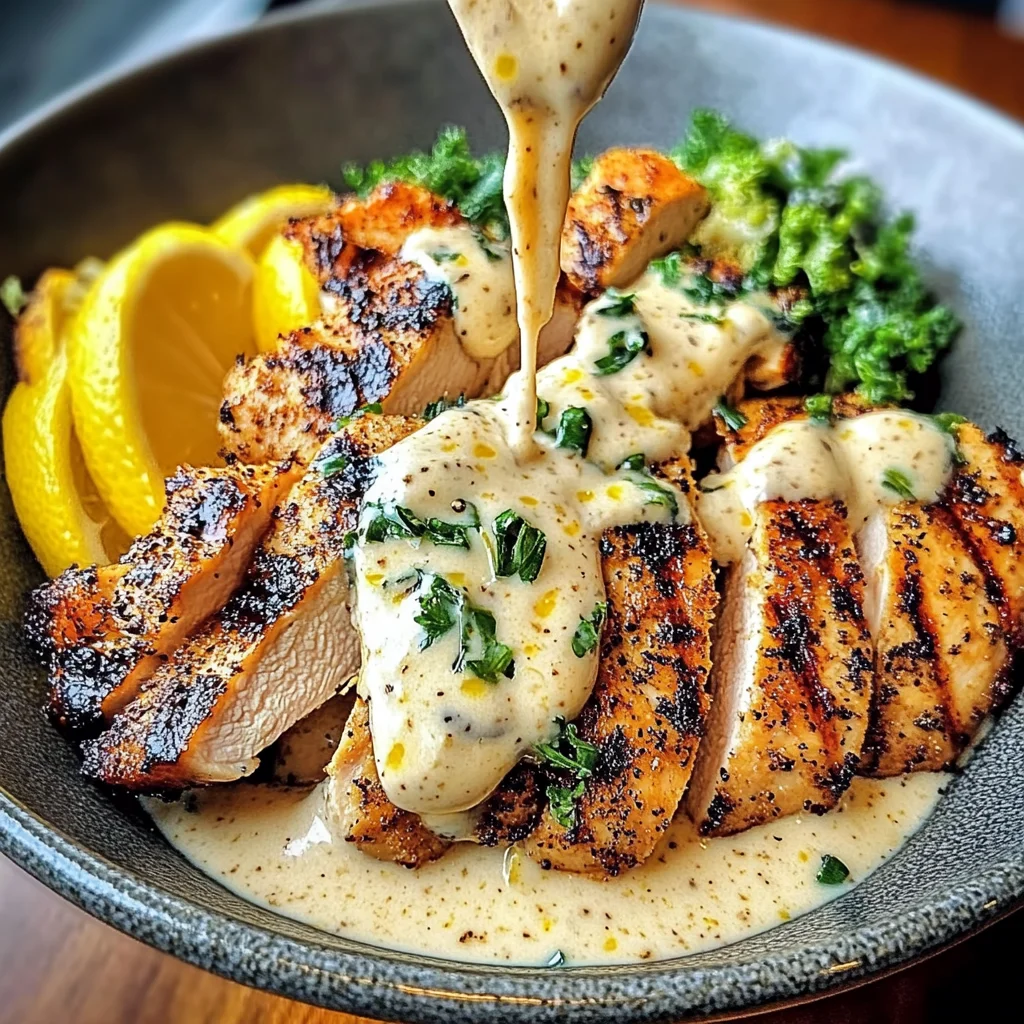 Lemon Pepper Chicken Bowl With Creamy Lemon Sauce