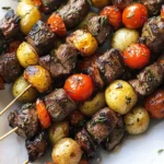 Rosemary Garlic Steak Kebabs