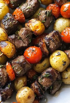 Rosemary Garlic Steak Kebabs