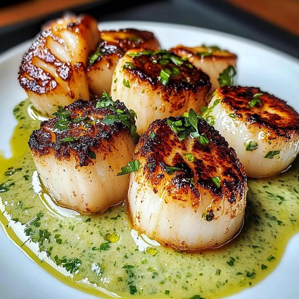 Seared Scallops With Cilantro Lime Sauce