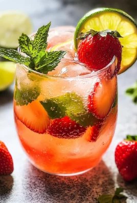 Strawberry Lime lemon juice Smash