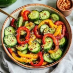Viral TikTok Cucumber & Bell Pepper Salad