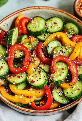 Viral TikTok Cucumber & Bell Pepper Salad
