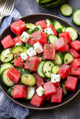 Watermelon Cucumber Salad Recipe