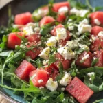 Watermelon Salad with Arugula, Feta, & Fresh Herbs