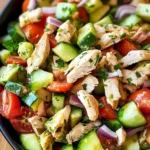Chicken Cucumber Avocado Salad (NO COOK)