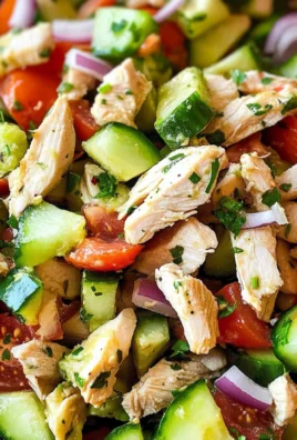 Chicken Cucumber Avocado Salad (NO COOK)