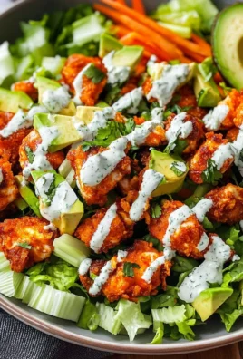 Crispy Buffalo Chicken Salad with Cilantro Ranch {Paleo, Whole30, Keto}