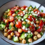 Marinated Chickpeas with Tomatoes and Cucumber