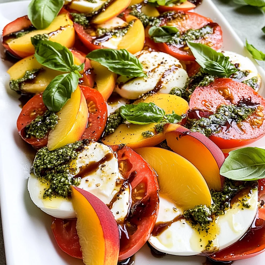 Peach Tomato Caprese Salad