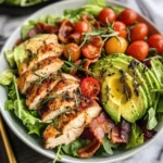 Rosemary Chicken, Turkey Bacon and Avocado Salad