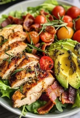 Rosemary Chicken, Turkey Bacon and Avocado Salad