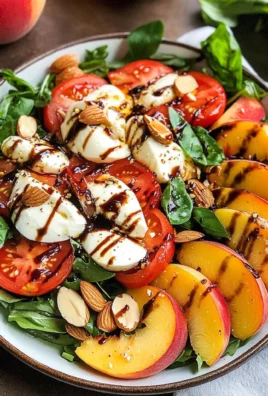 Summer Peach Balsamic Caprese Salad