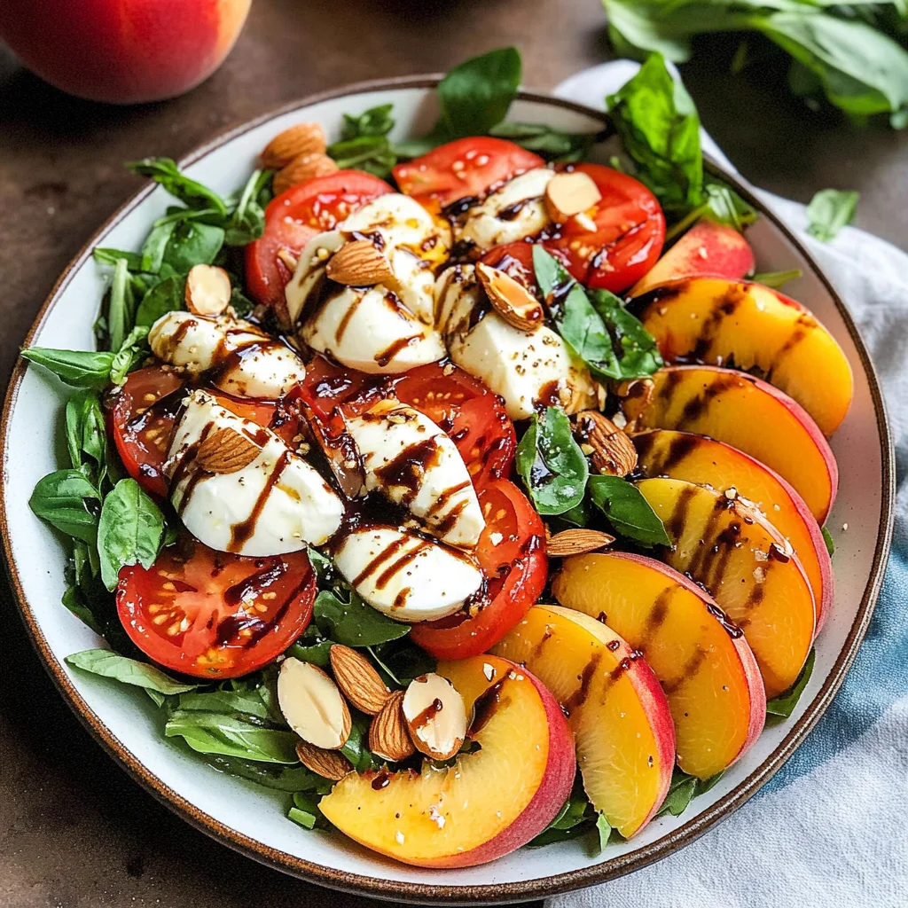 Summer Peach Balsamic Caprese Salad