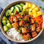 Teriyaki Chicken Poke Bowls