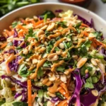 Thai Crunch Salad CPK Copycat (with peanut ginger sauce)