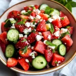 Watermelon Strawberry Cucumber Salad