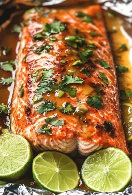 Baked Honey Cilantro Lime Salmon in Foil