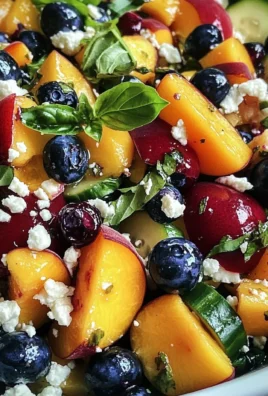 Blueberry Peach Feta Salad