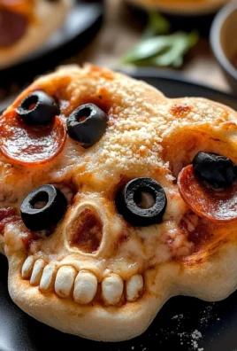 Cheesy Halloween Pizza Skulls