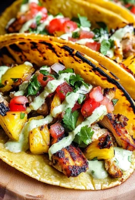 Chili Lime Chicken Tacos with Grilled Pineapple Salsa