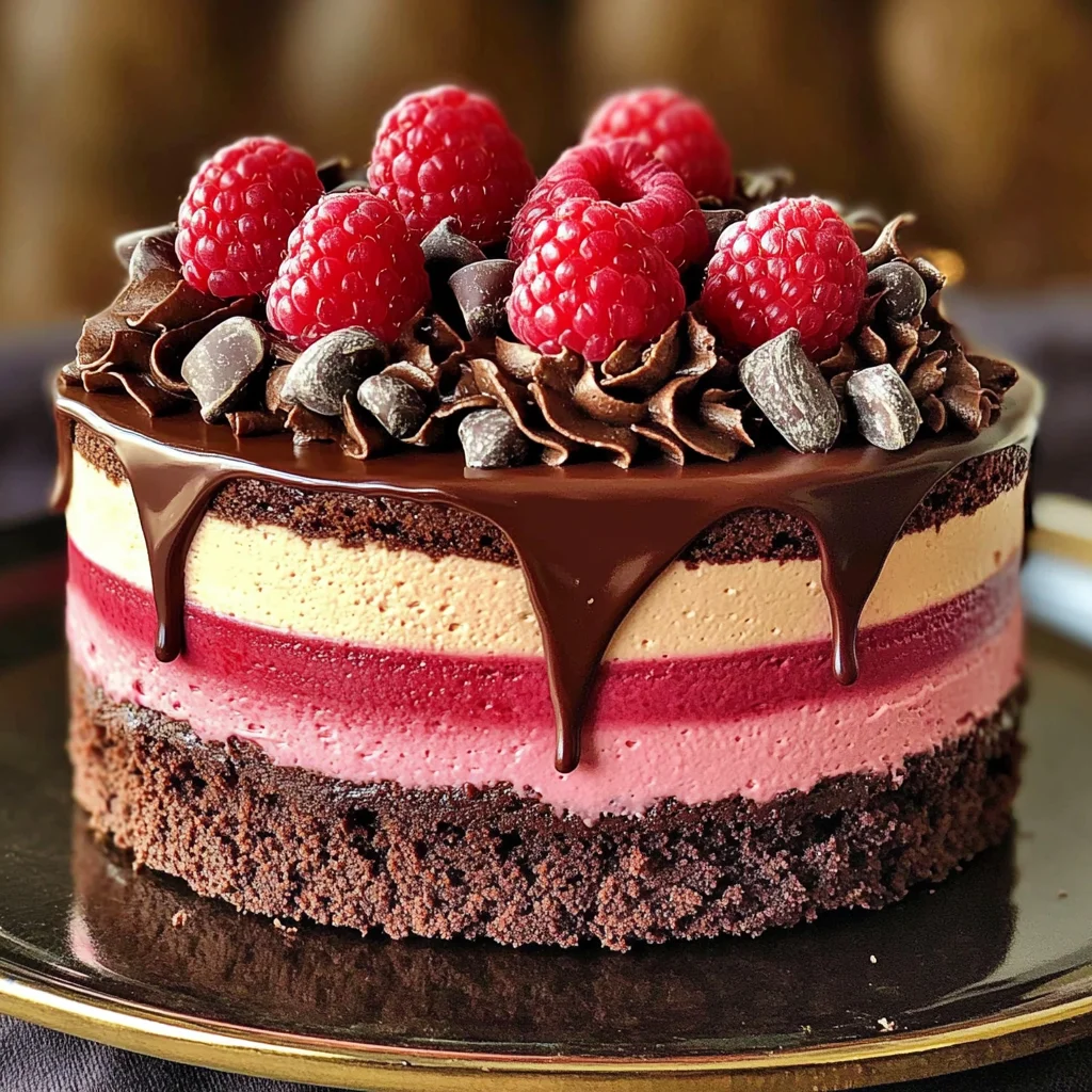 Chocolate Raspberry Mousse Cake