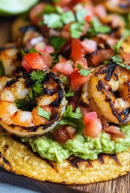 Grilled Shrimp Tostadas with Guacamole & Pico de Gallo