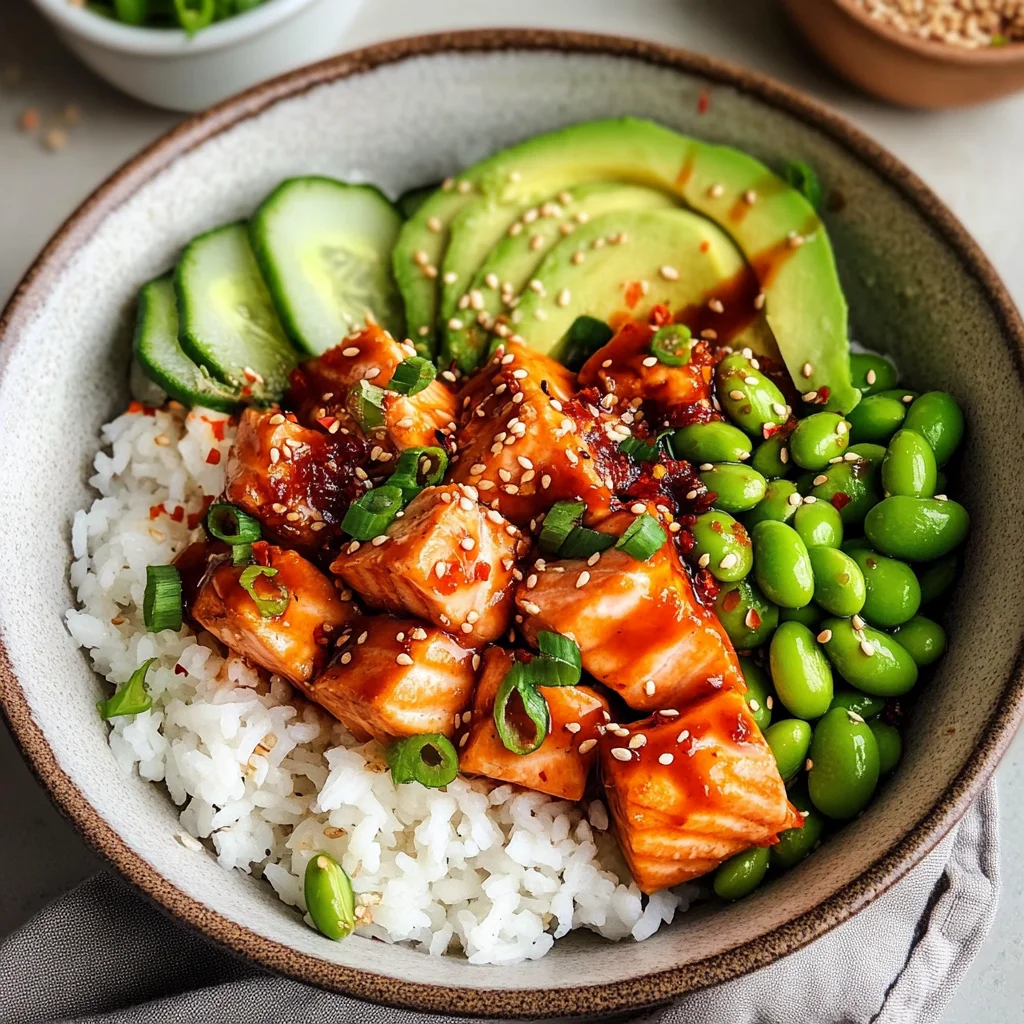 Honey Sriracha Salmon Bowls