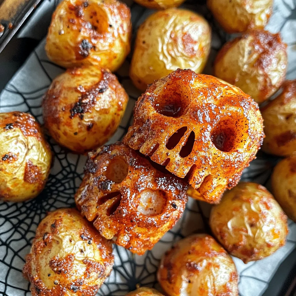 Spooky Halloween Skull Potatoes