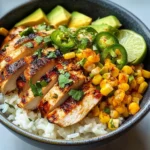 Street Corn Chicken Rice Bowl