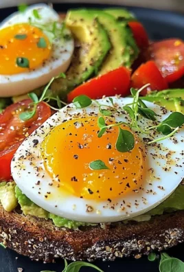 Avocado Tomato Cottage Toasts with Jammy Eggs