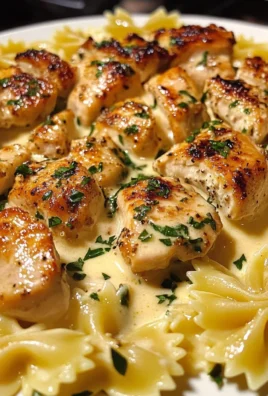 Cheesy Garlic Butter Chicken with Bowtie Pasta and Creamy Sauce