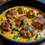 Chicken Meatballs in Coconut Curry Sauce
