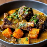 Coconut Cream Lamb Shanks with Sweet Potatoes & Coriander