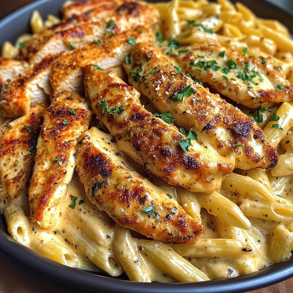 Creamy Cajun Three-Cheese Chicken Penne Recipe