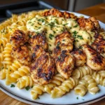 Garlic Parmesan Chicken with Velveeta Rotini Alfredo