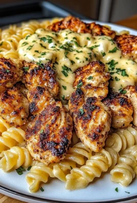 Garlic Parmesan Chicken with Velveeta Rotini Alfredo