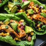 Honey Lime Chicken & Avocado Lettuce Cups