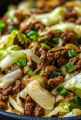 Mongolian-Style Ground Beef Stir-Fry with Crispy Cabbage