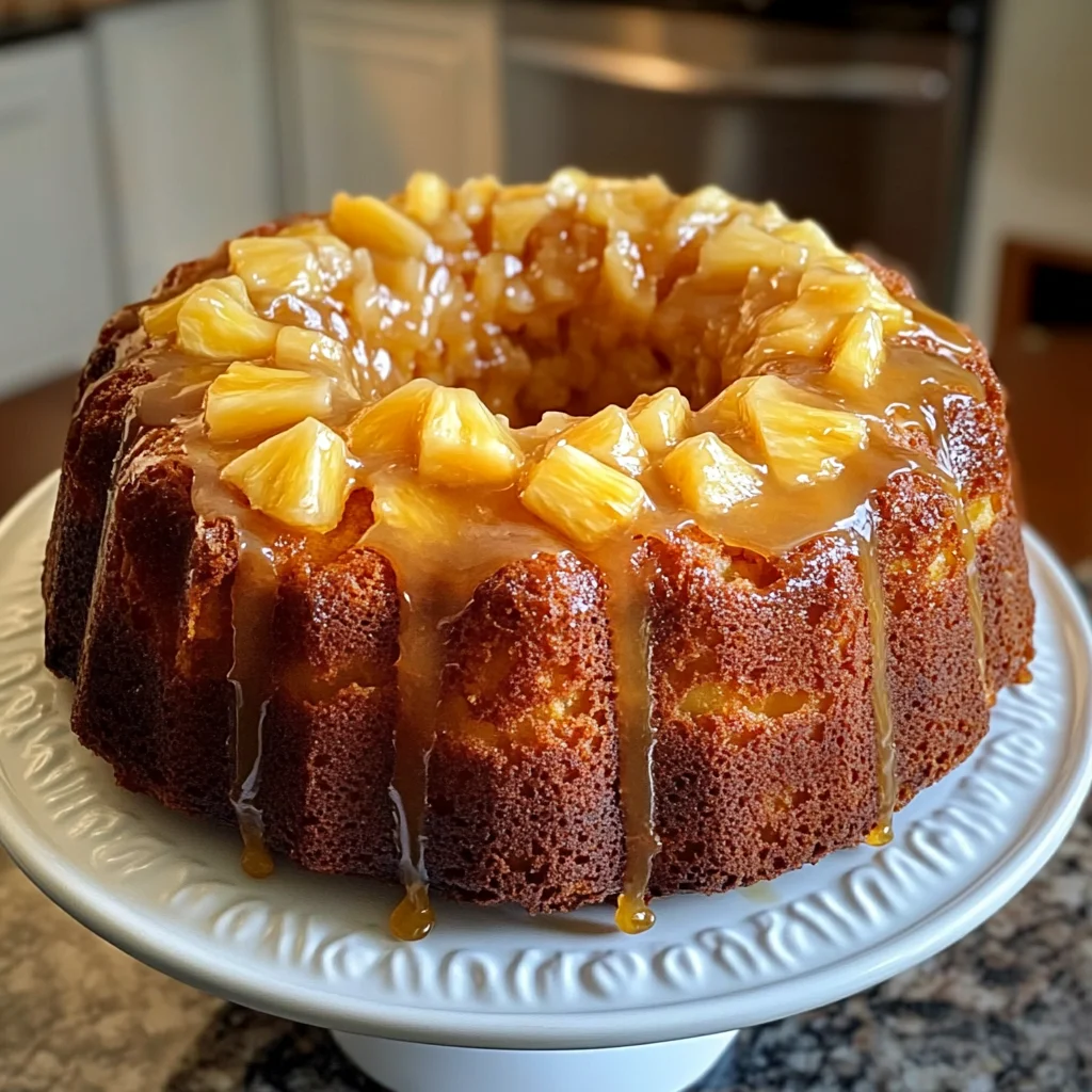 Pineapple Pound Cake with Pineapple Glaze
