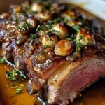 Slow-Roasted Lamb Shoulder with Garlic-Honey Mustard Glaze