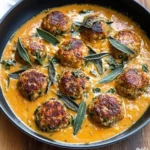 Turkey Meatballs in Pumpkin Sage Sauce