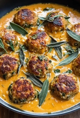 Turkey Meatballs in Pumpkin Sage Sauce